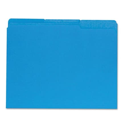 Coolcrafts Recycled Interior File Folders .33 Cut Top Tab, Letter, Blue, 100-Box, 100PK CO8722